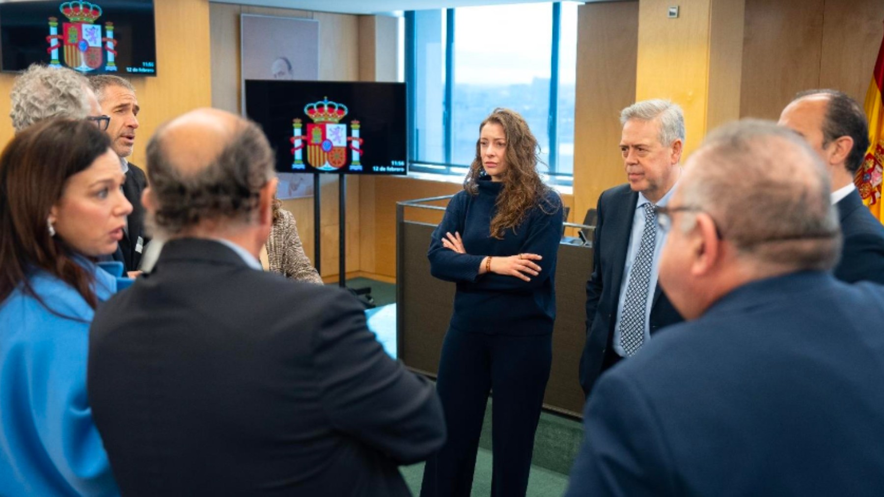 La vicesecretaria del PP, Ester Muñoz, con los consejeros de Sanidad del PP.