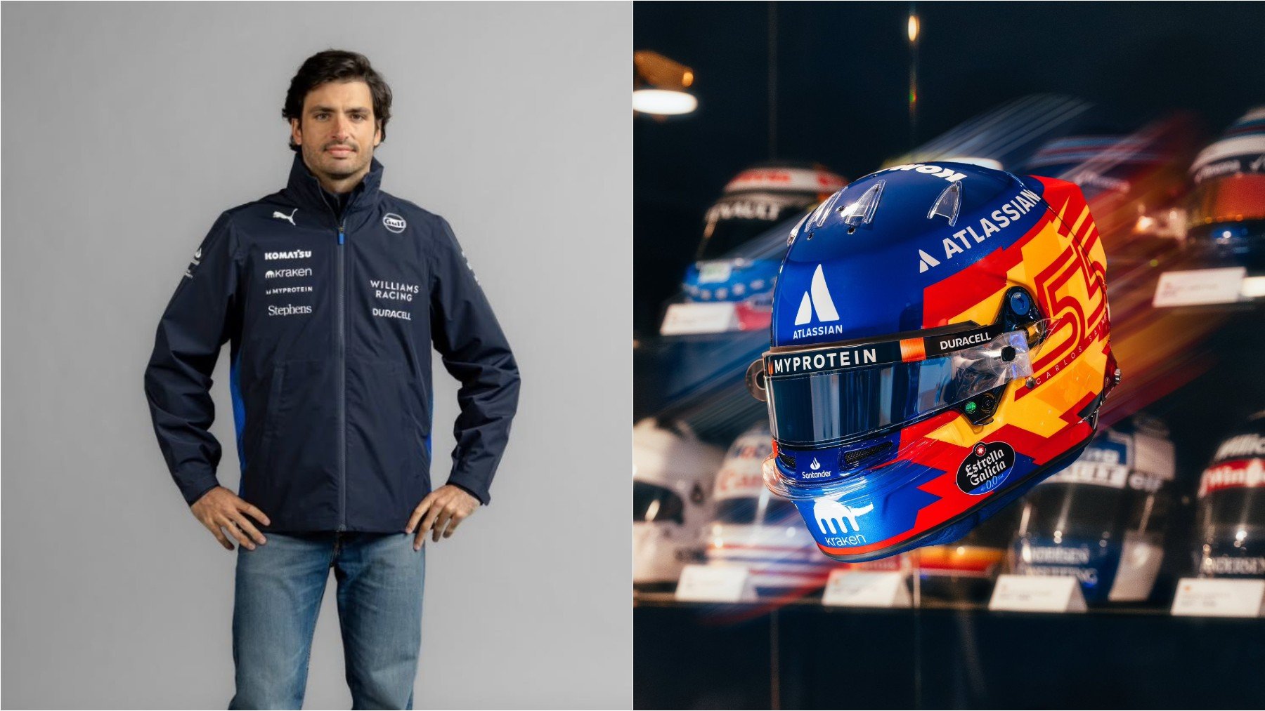 El casco de Carlos Sainz.