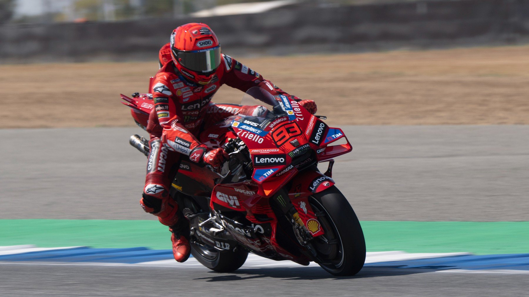 Marc Márquez, durante el segundo día de test en Tailandia, el último de la pretemporada. (Getty)