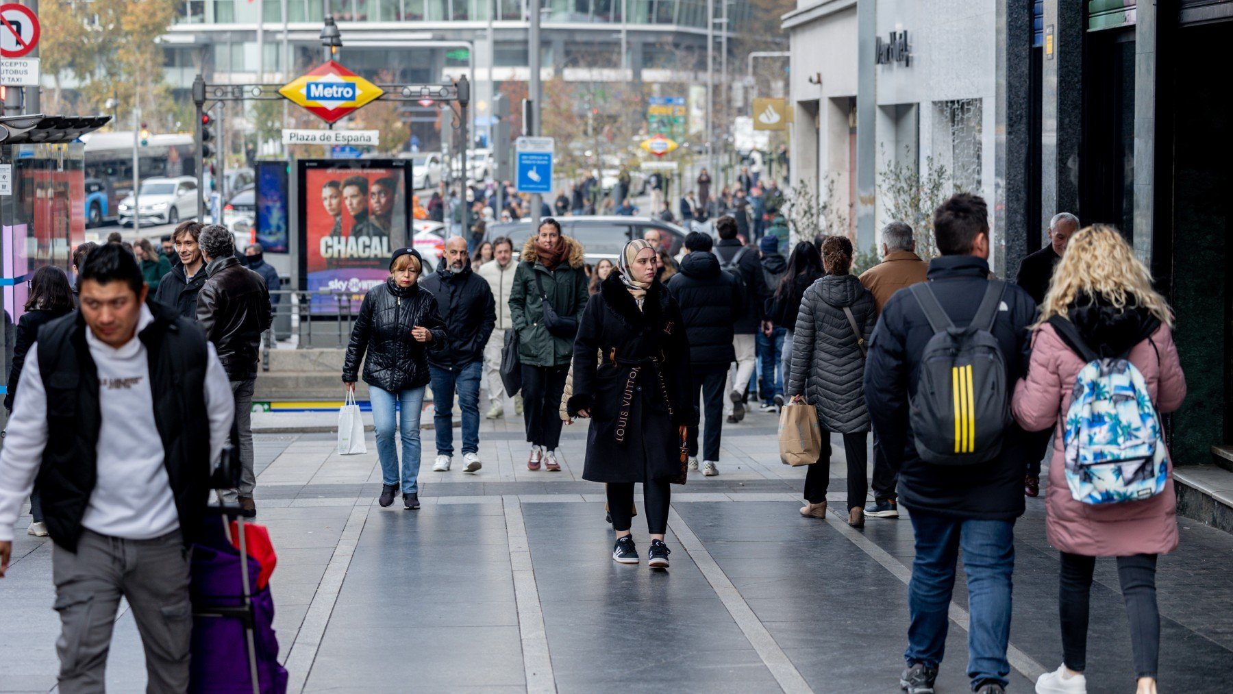 Imagen de la calle Gran Vía, en Madrid. (Europa Press)