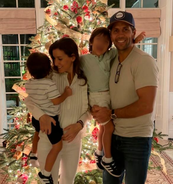 Fernando Verdasco junto a Ana Boyer y sus hijos. (Instagram)