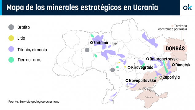 tierras raras, Ucrania, mapa,Trump, EEUU, Rusia