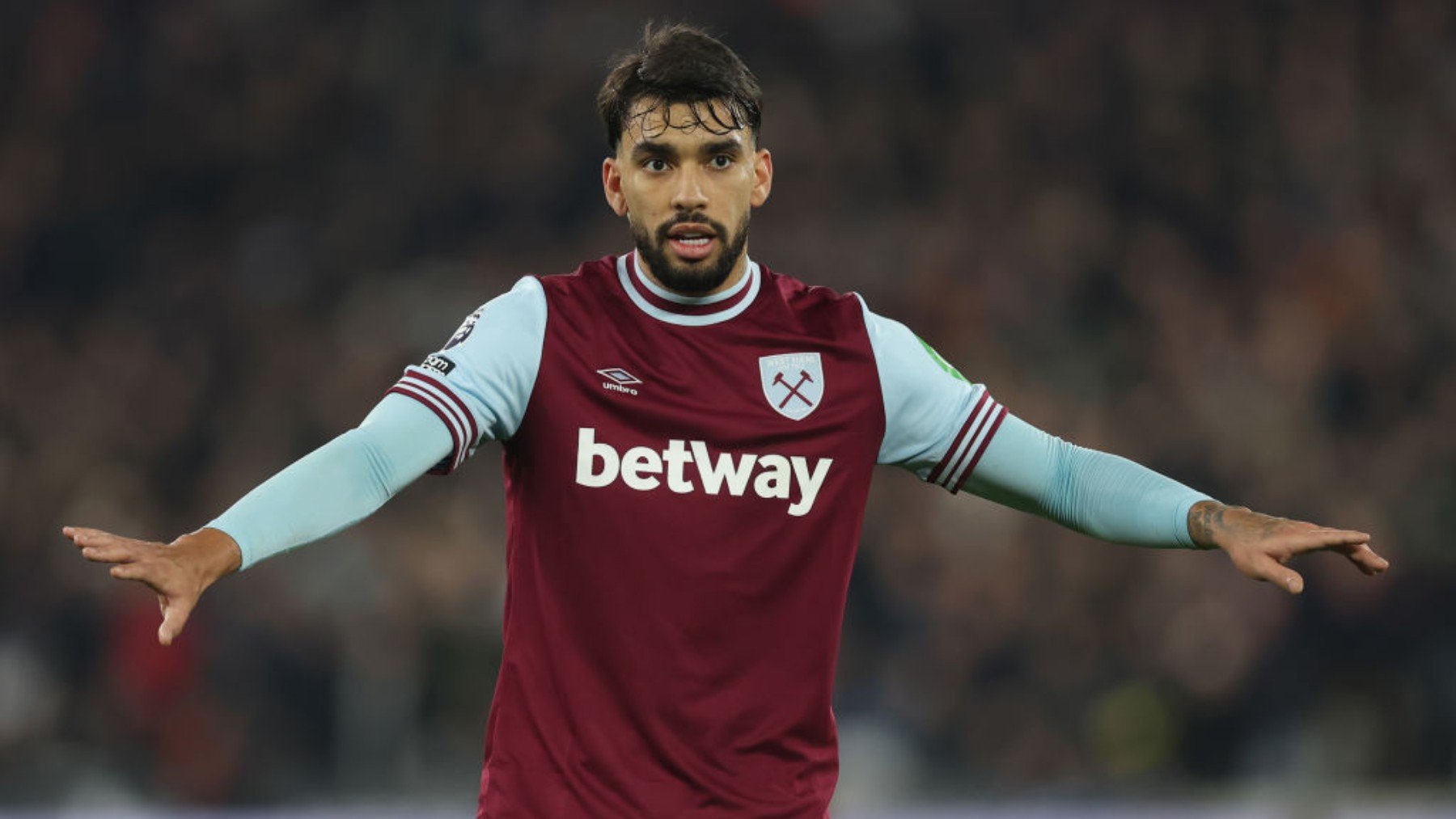 Lucas Paquetá durante un partido con el West Ham. (Getty)