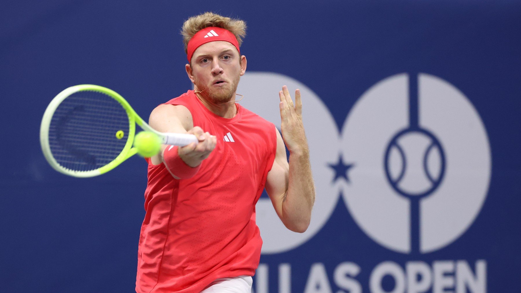 Davidovich, durante un partido en Dallas. (Getty)