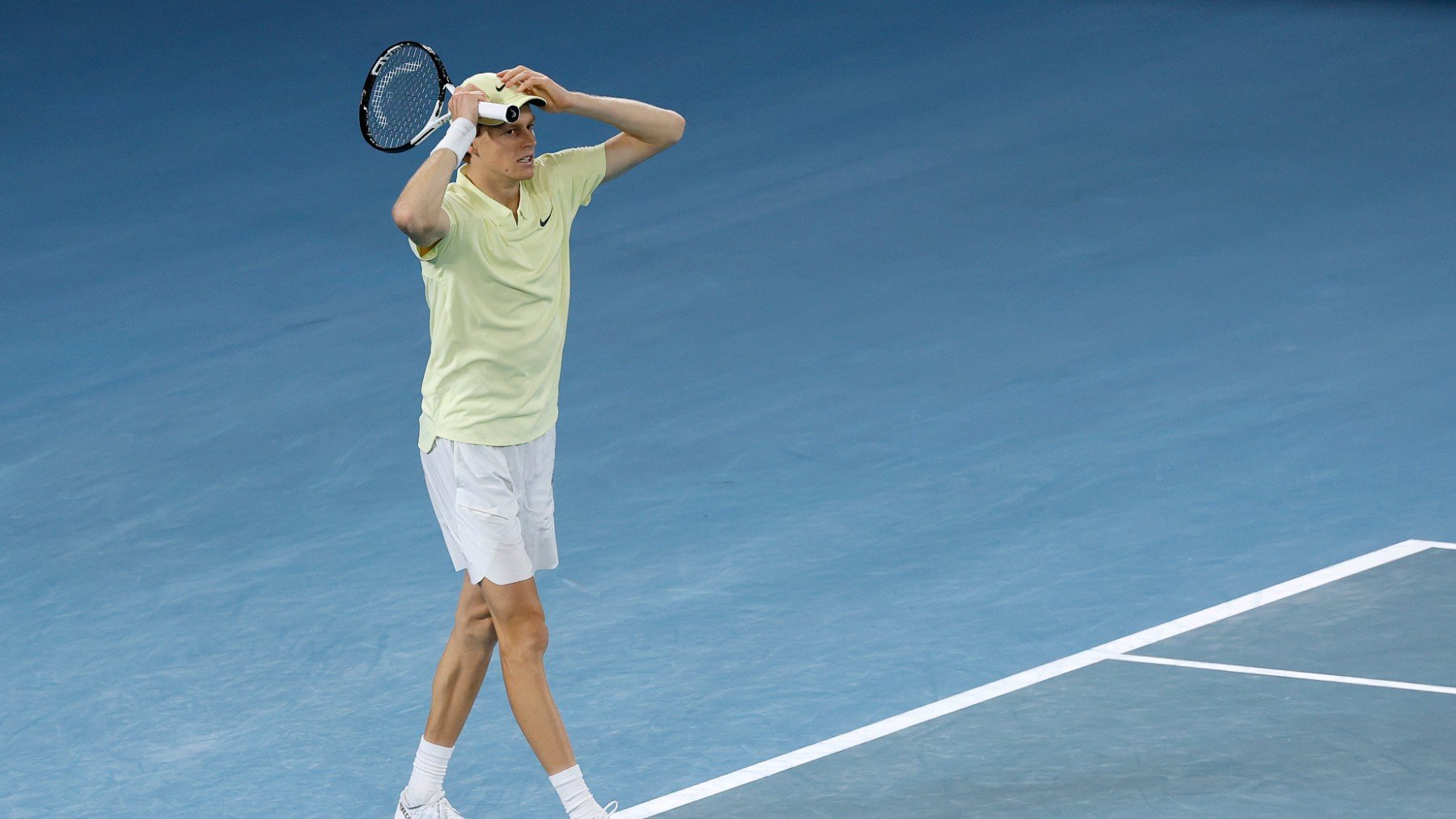 Sinner, durante el Open de Australia. (Getty)