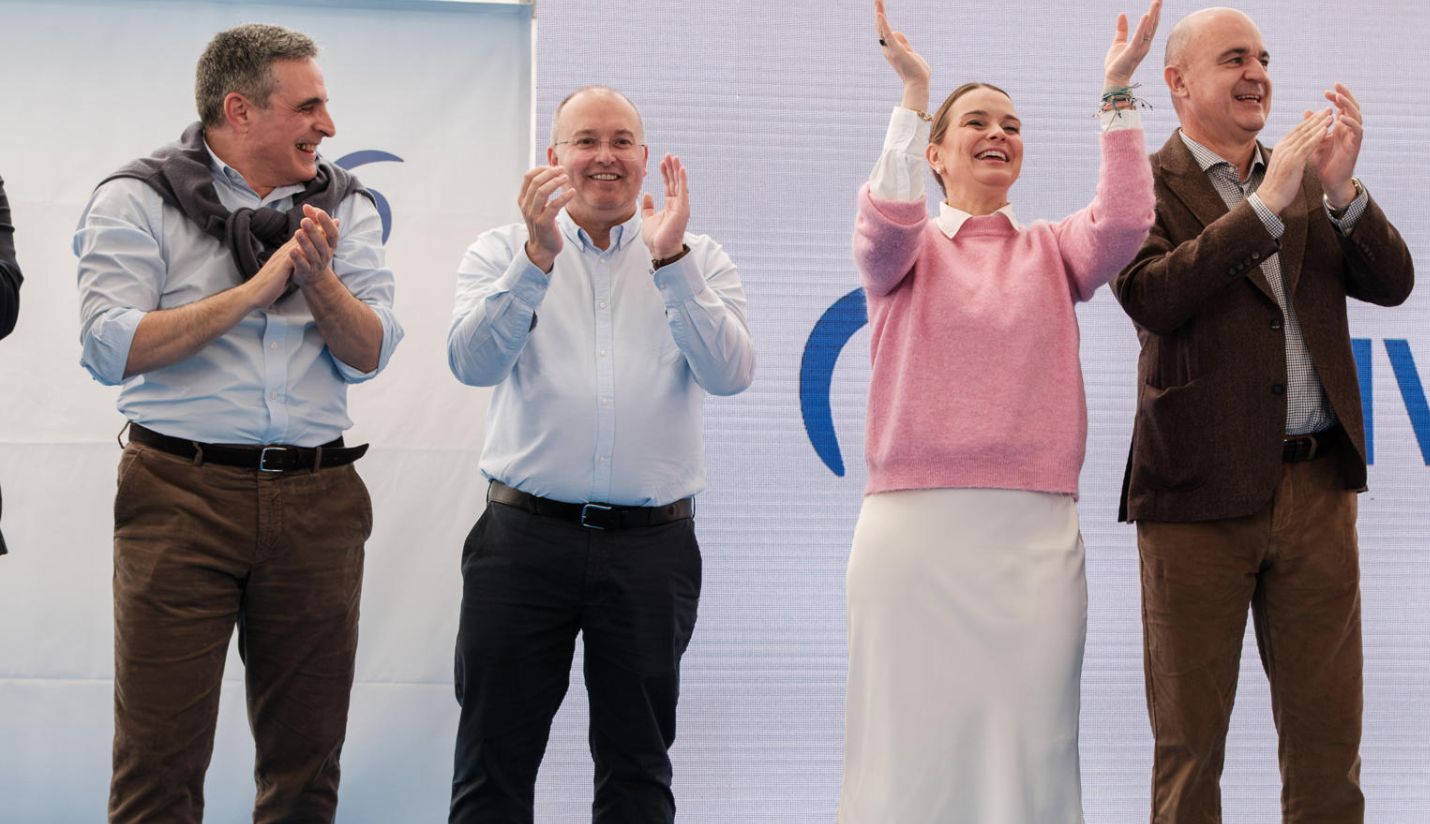 Marí Bosó, Miguel Tellado, Marga Prohens y Vicent Marí este domingo en Ibiza.