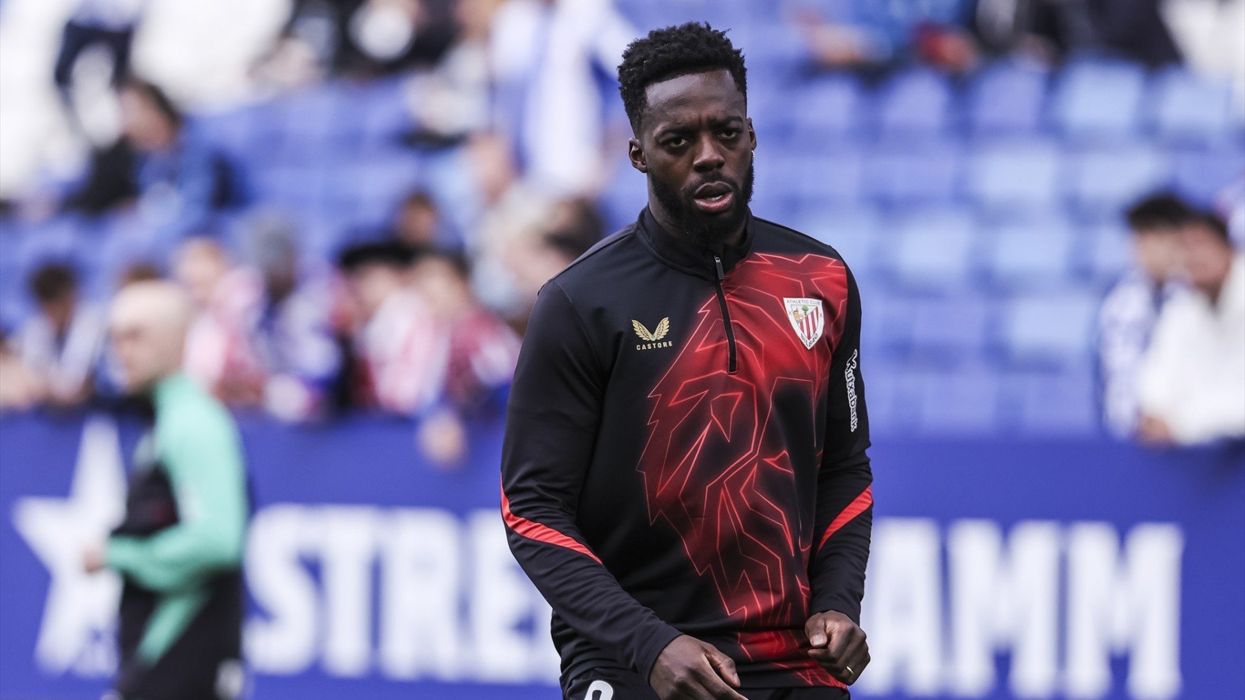 Iñaki Williams, durante el entrenamiento previo al partido entre Espanyol y Athletic. (EP)