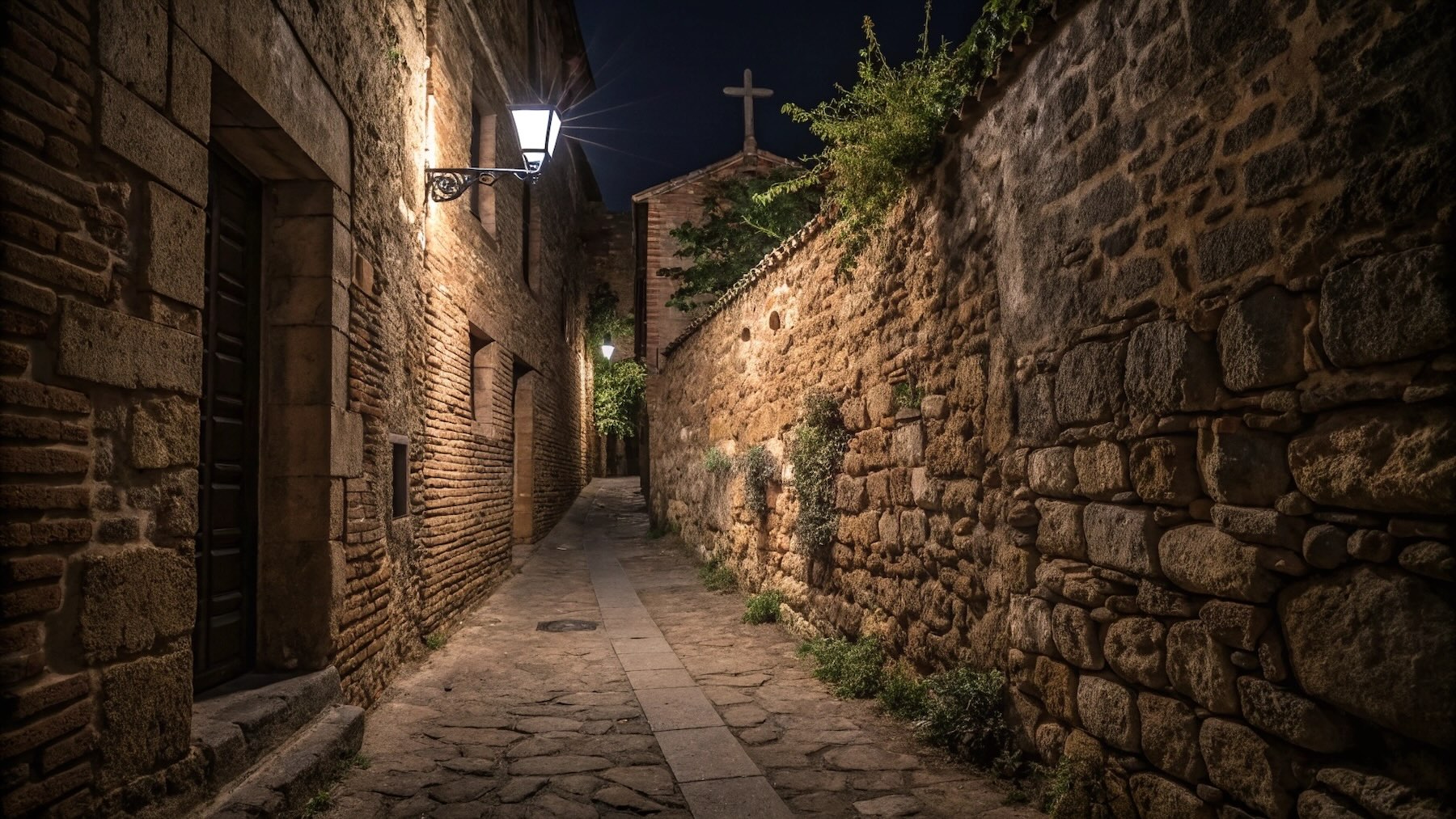 Recreación del Callejón de Don Álvaro en Cáceres. Imagen: Ilustración propia.