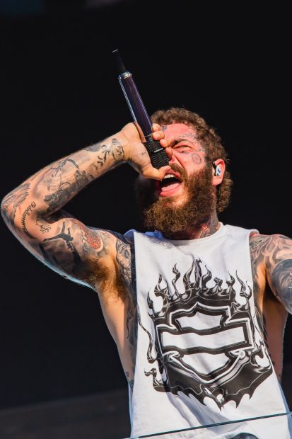 Post Malone actuando en Nueva York. (Foto: Gtres)
