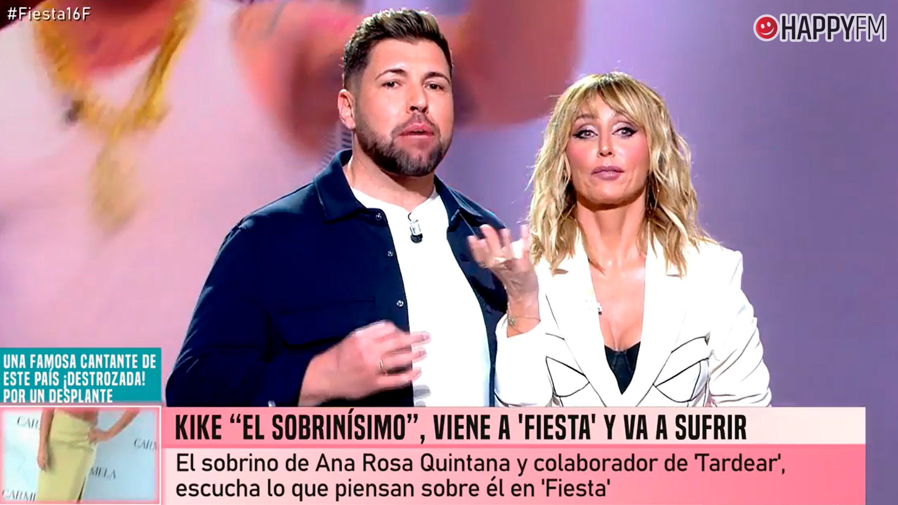 Kike Quintana y Emma García en Fiesta. (Mediaset)