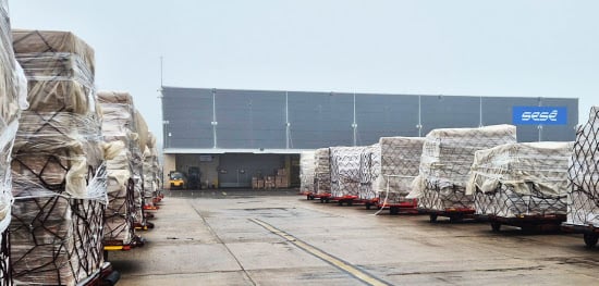 Sesé en el aeropuerto de Zaragoza. @Sesé