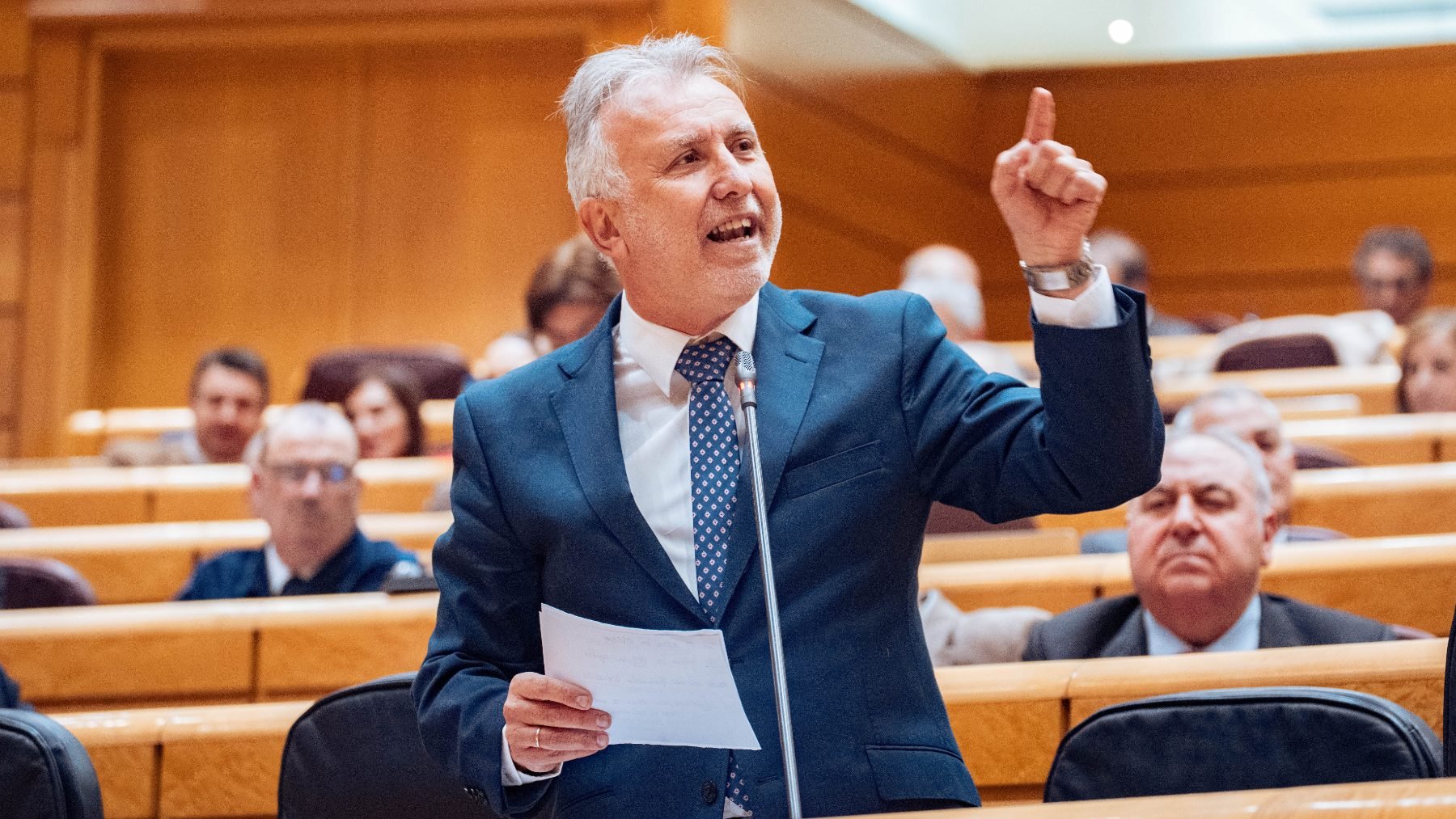 El ministro Ángel Víctor Torres, en una comparecencia en el Senado. (Europa Press)