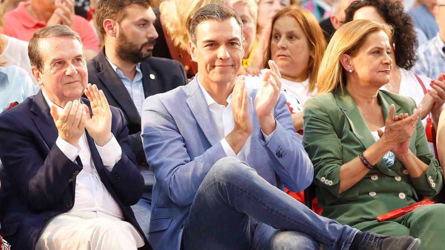 Abel Caballero, Pedro Sánchez y Carmela Silva. (Foto: EP)