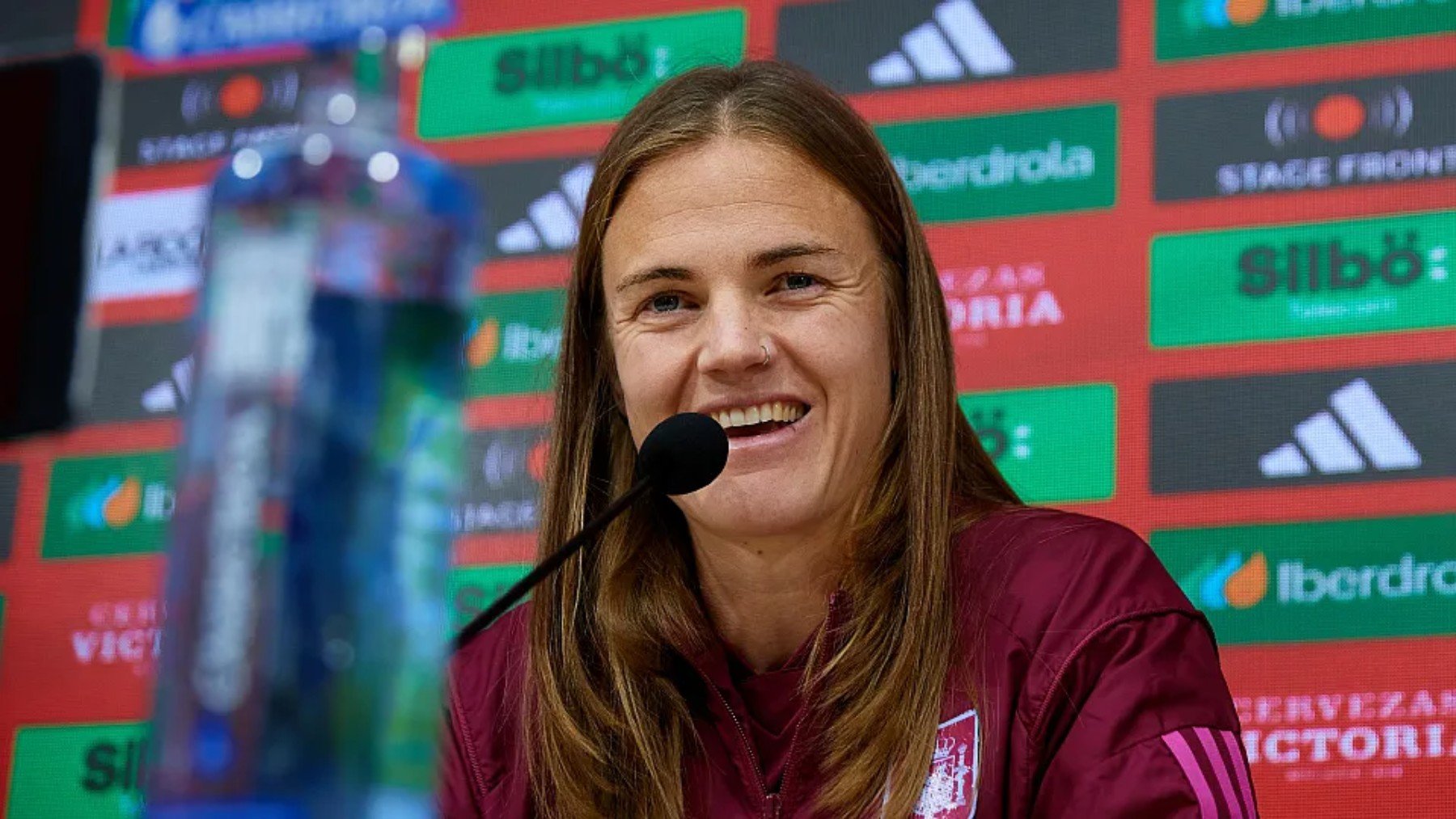 Irene Paredes, durante la rueda de prensa previa al partido en Valencia contra Bélgica. (RFEF)