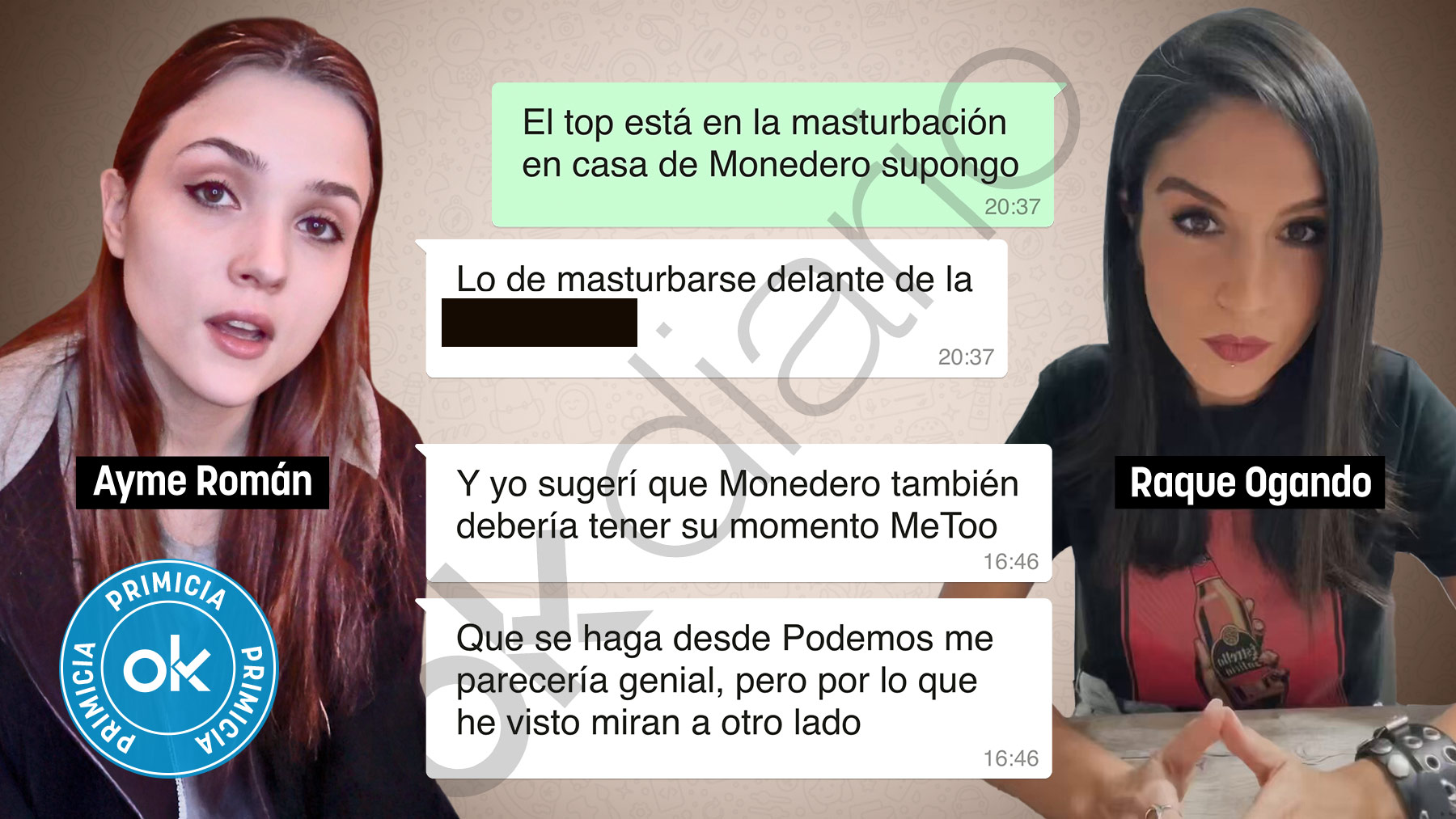 Los whatsapps de una colaboradora de Podemos: «El rumor top es que Monedero se masturbó delante de ella»