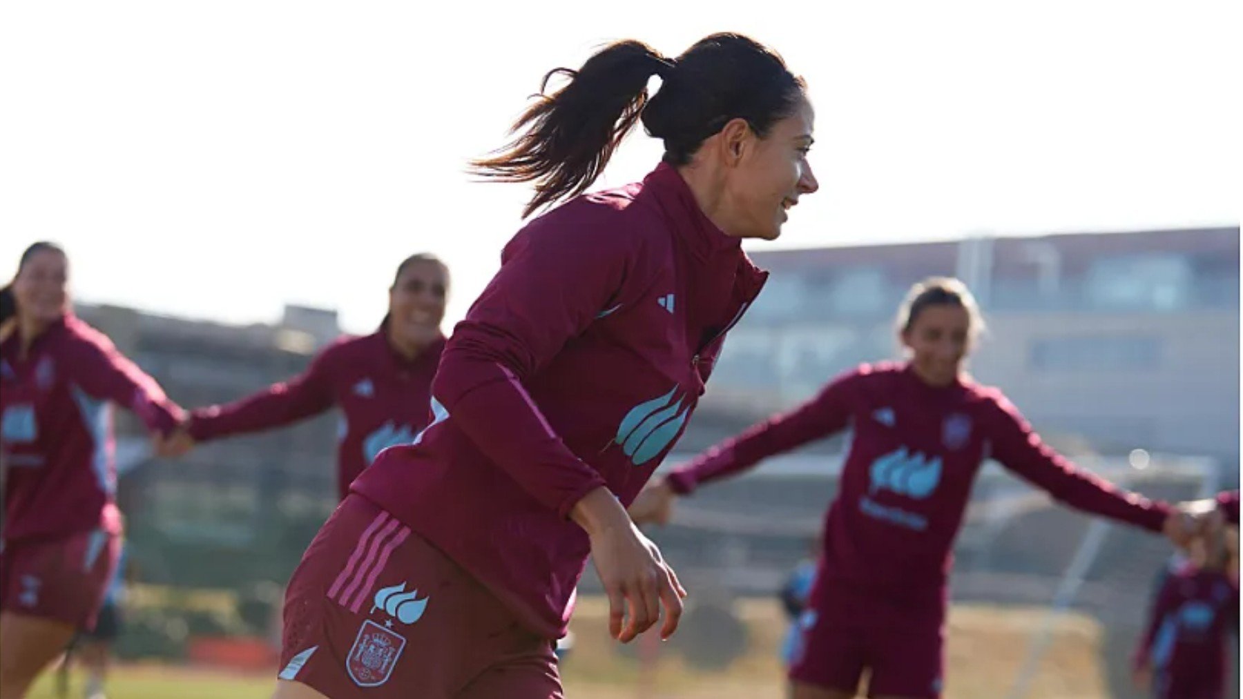 Aitana Bonmatí, en un entrenamiento de la Selección. (RFEF)