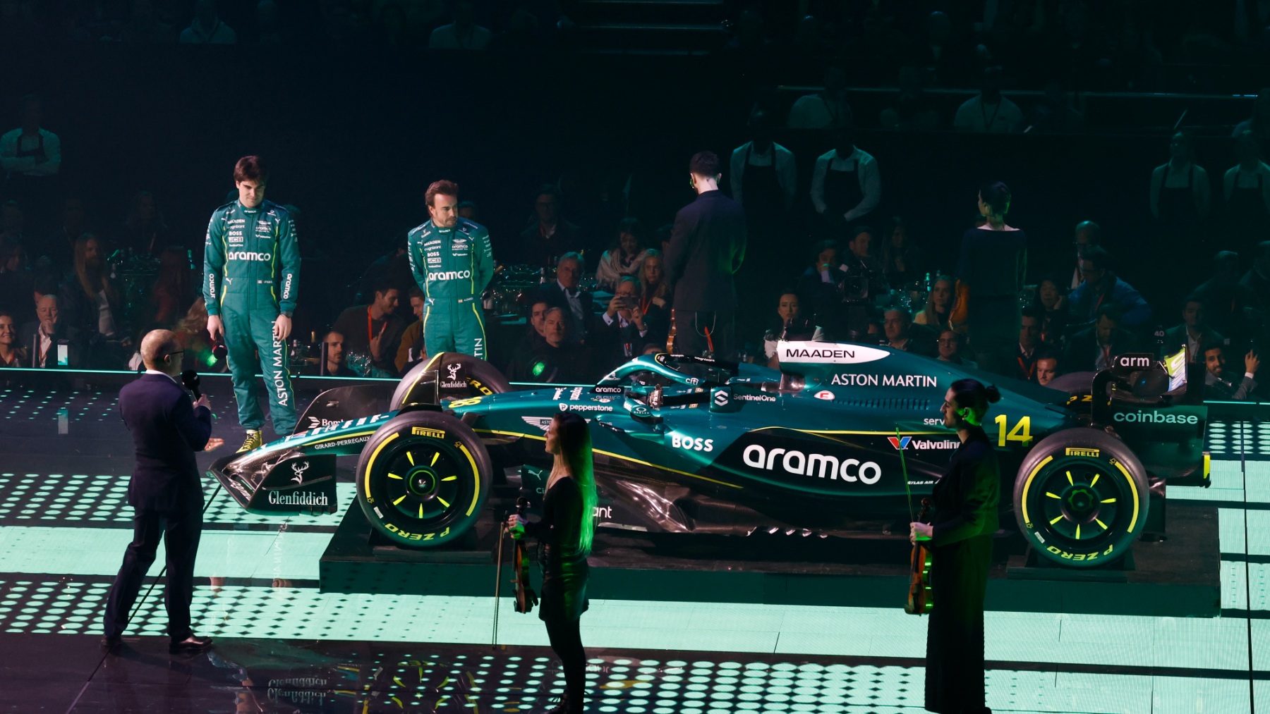 Presentación del evento de la F1 con Aston Martin. (Getty)