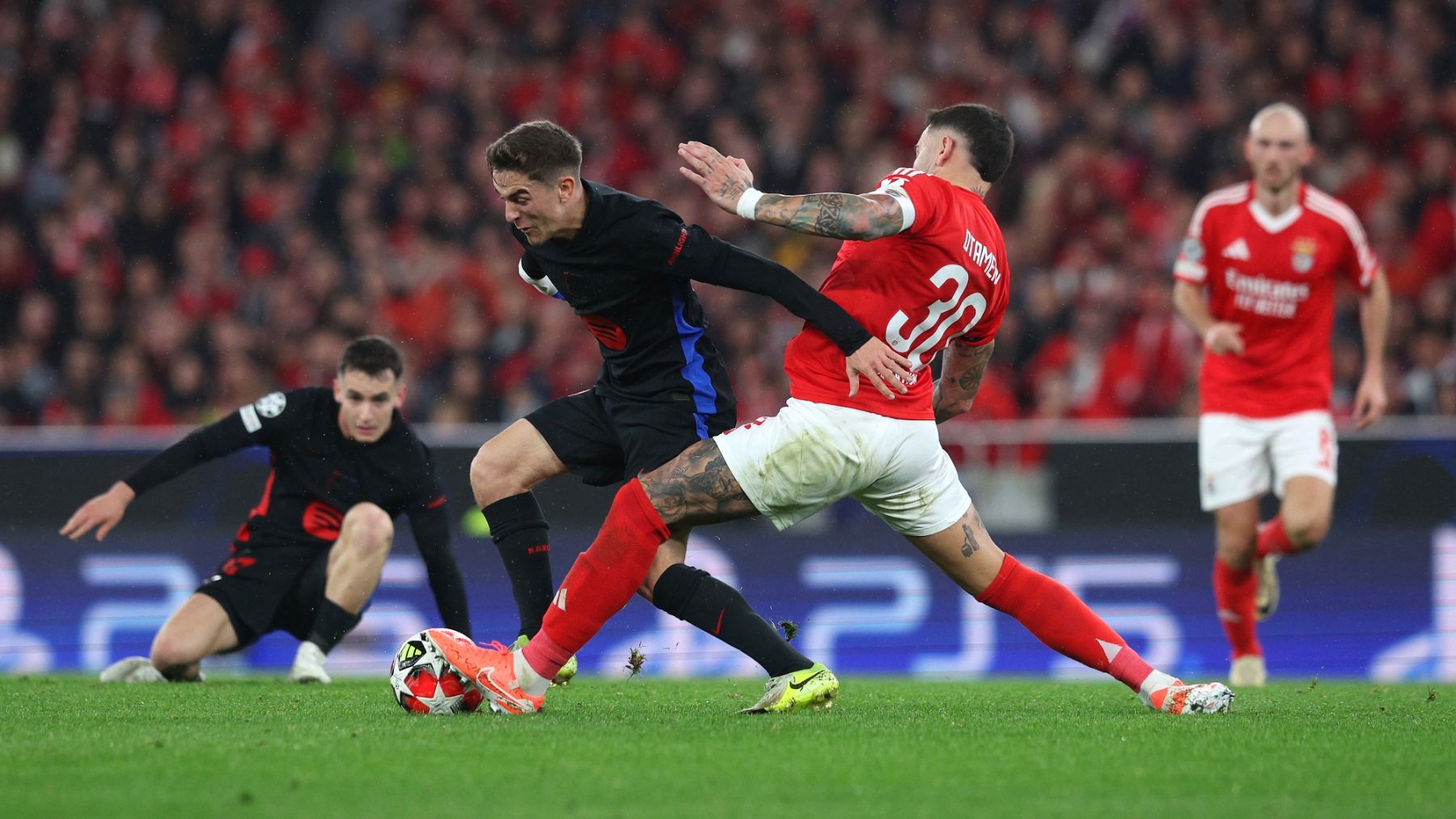 Imagen del Benfica-Barcelona de la liguilla de Champions. (Getty)