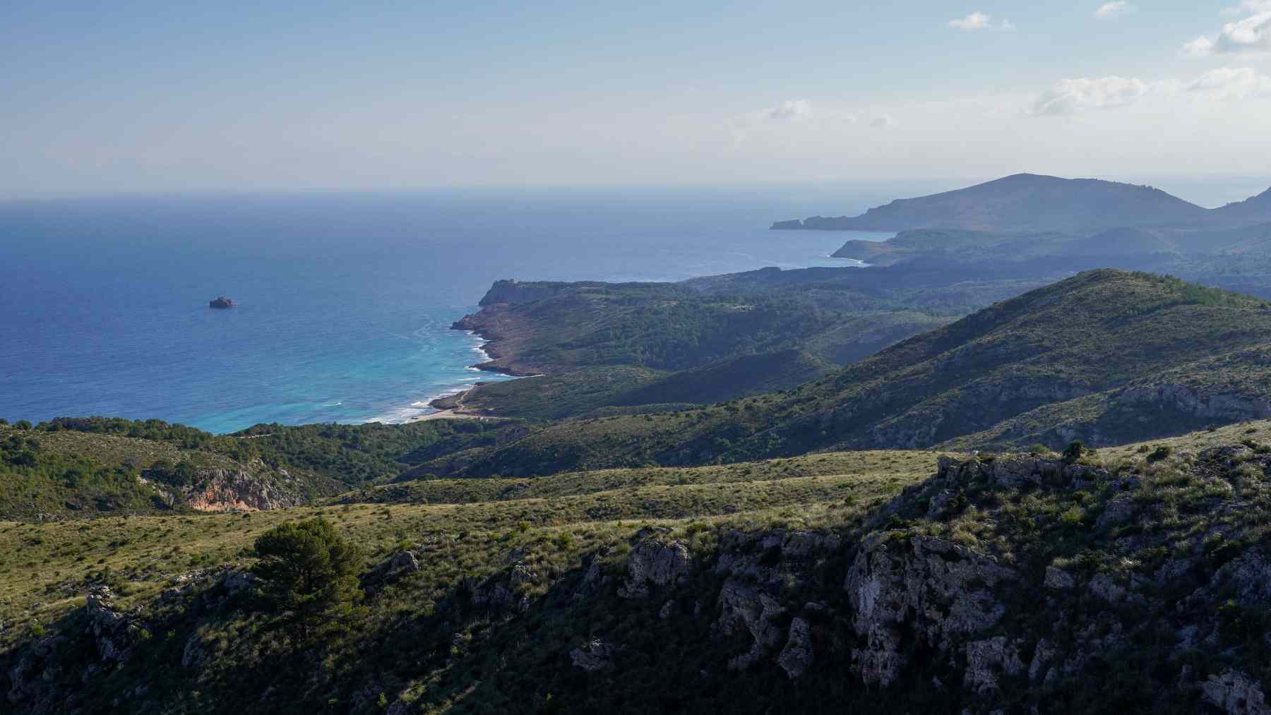 Panorámica del Parque Natural de Llevant en Mallorca.