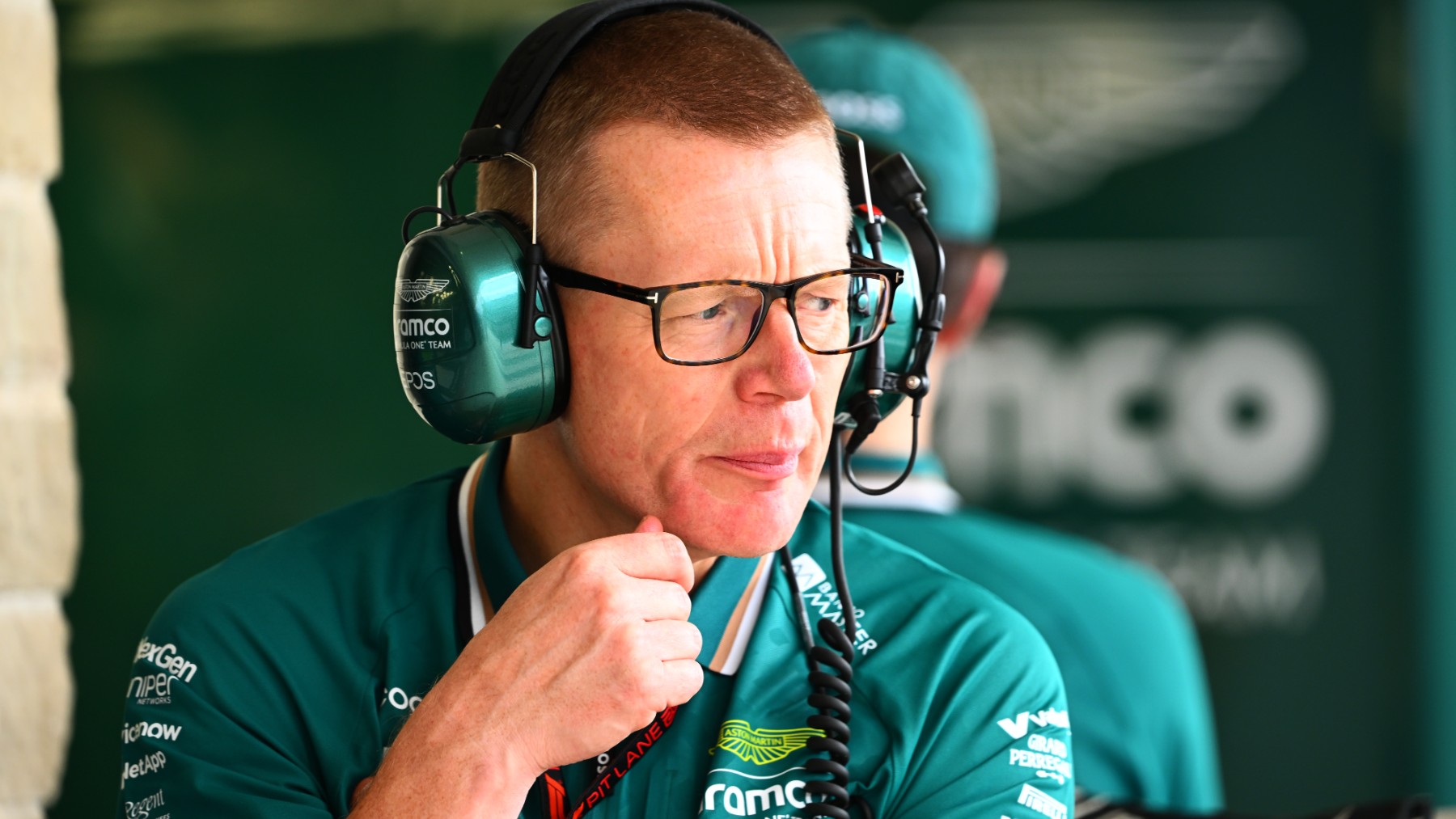 Andy Cowell, jefe de Aston Martin, durante un Gran Premio la pasada temporada. (Getty)