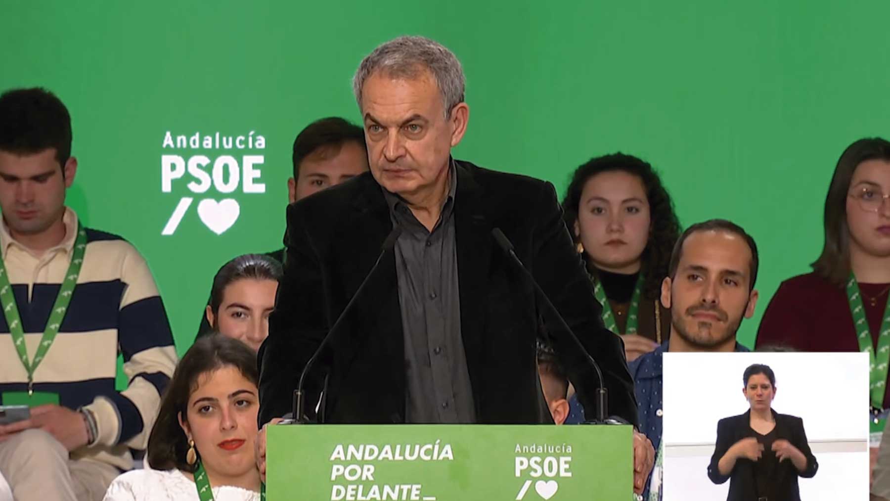 José Luis Rodríguez Zapatero en un acto del PSOE.