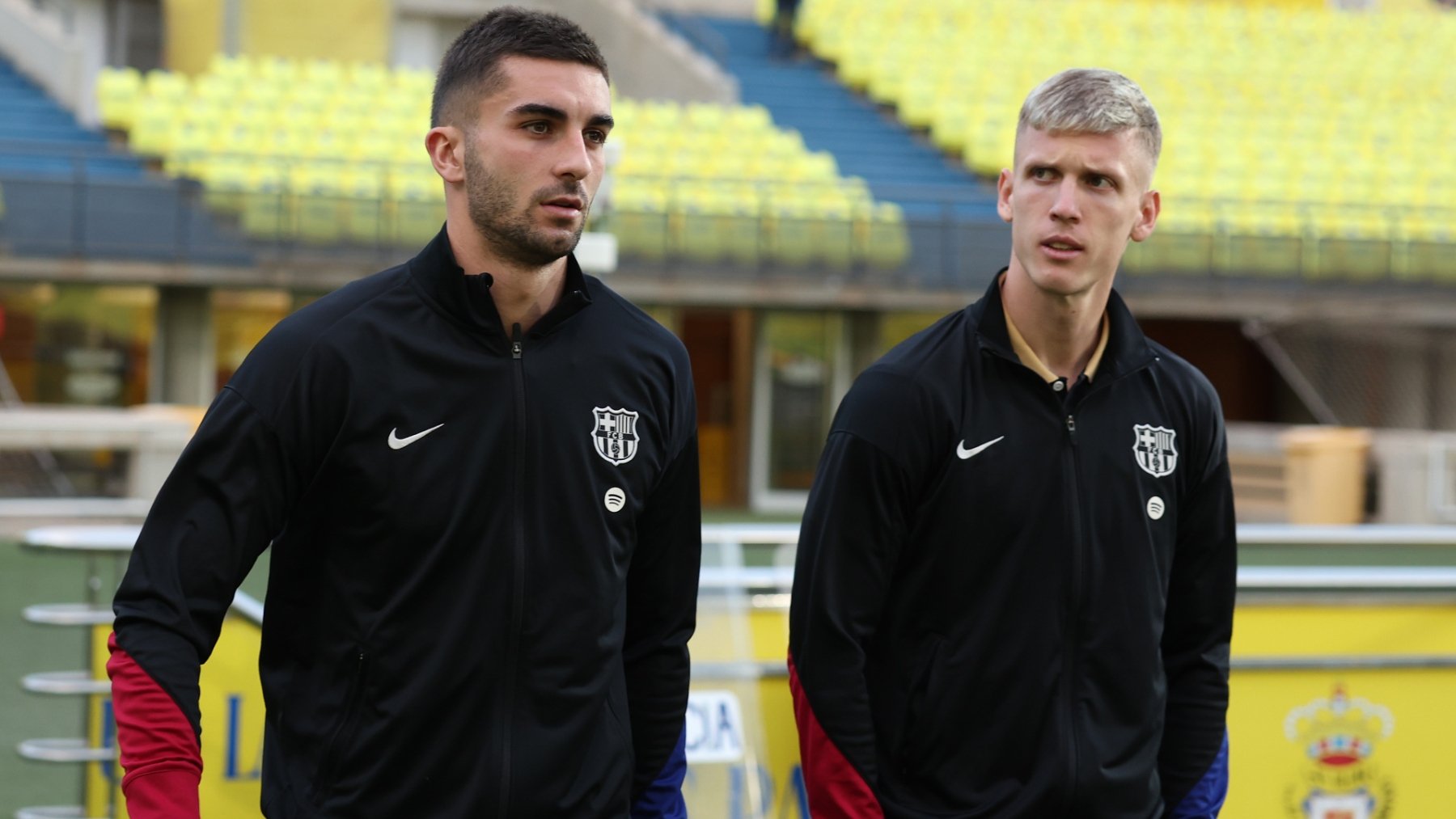 Ferran Torres y Dani Olmo en Las Palmas. (Getty)