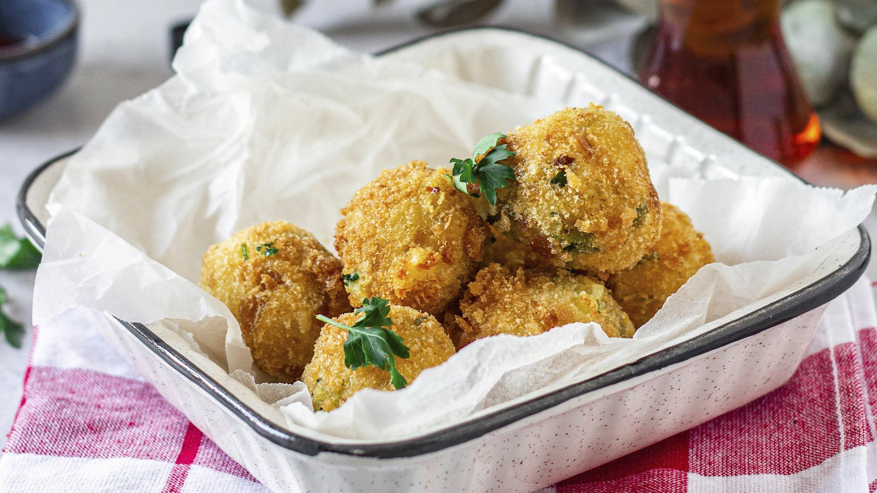 Croquetas ya fritas. Foto: Pexels.