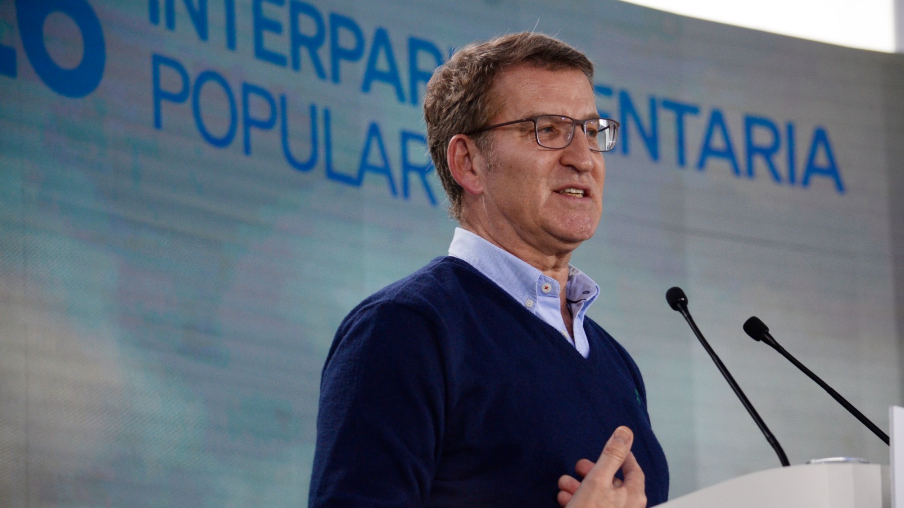 Feijóo en la anterior Interparlamentaria en Ourense. (Foto: EP)