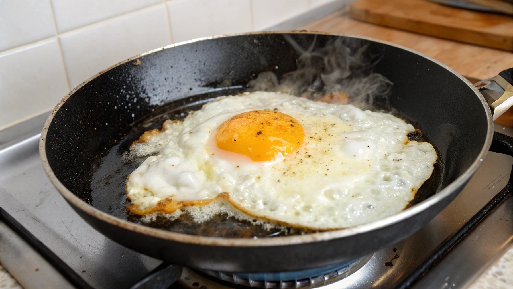 Ni aceite ni agua: el sencillo truco para que los huevos fritos no se te queden pegados a la sartén