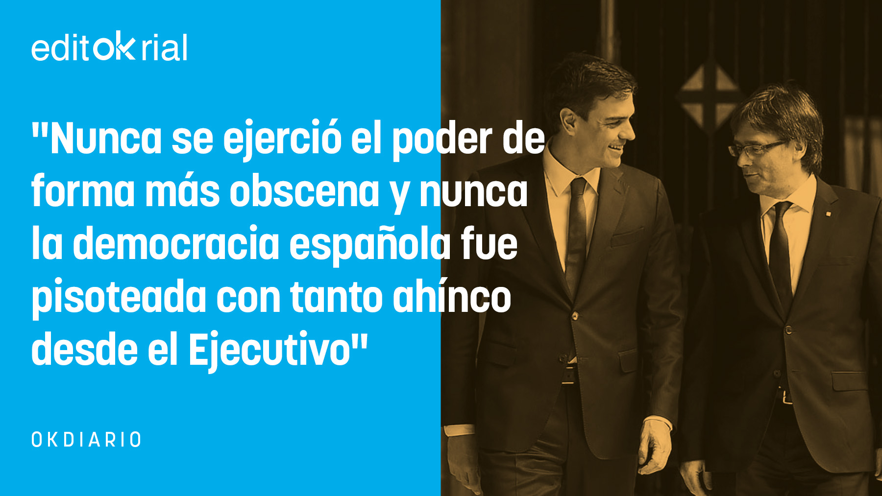 Sánchez se rinde a Puigdemont.