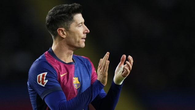 Imagen del partido en directo entre Barcelona y Girona, correspondiente a la jornada de Liga.