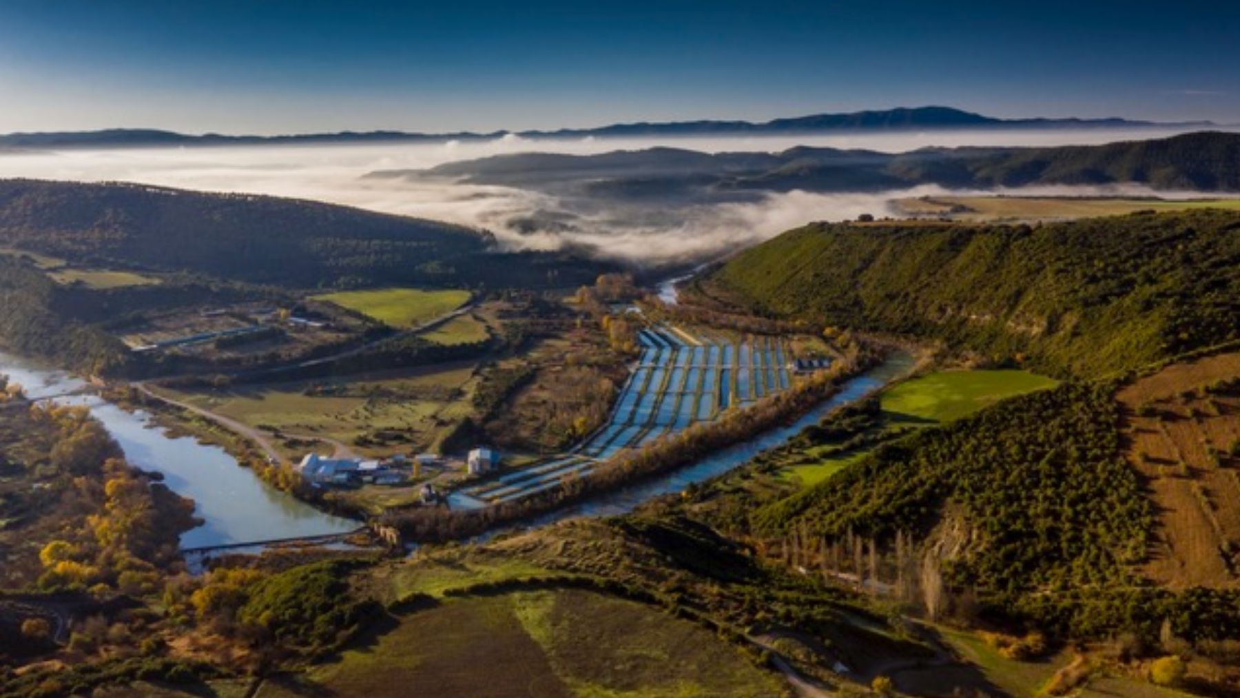 Instalación de acuicultura en el interior de España (Foto: Apromar)