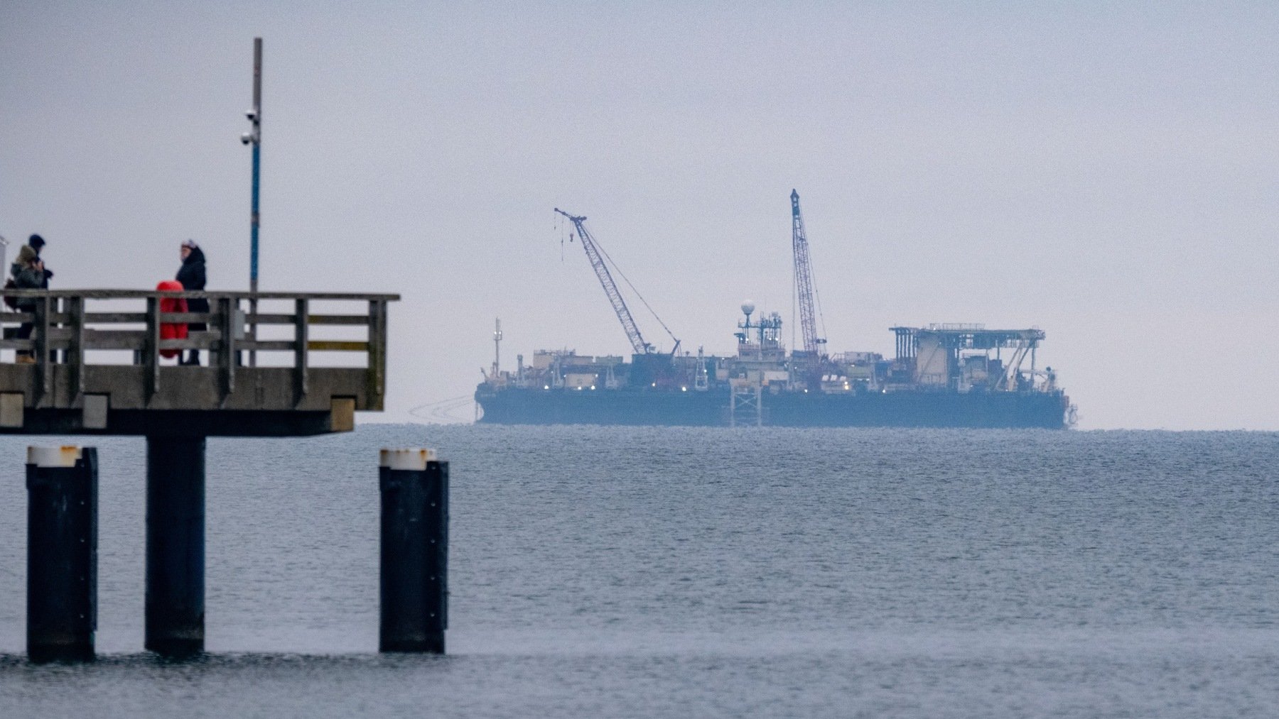 Un buque en el mar Báltico frente a las costas de Alemania. (dpa)