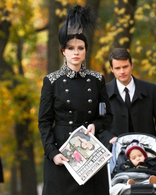 Michelle Trachtenberg en el set de rodaje de Gossip Girl en Nueva York. (Foto: Gtres)