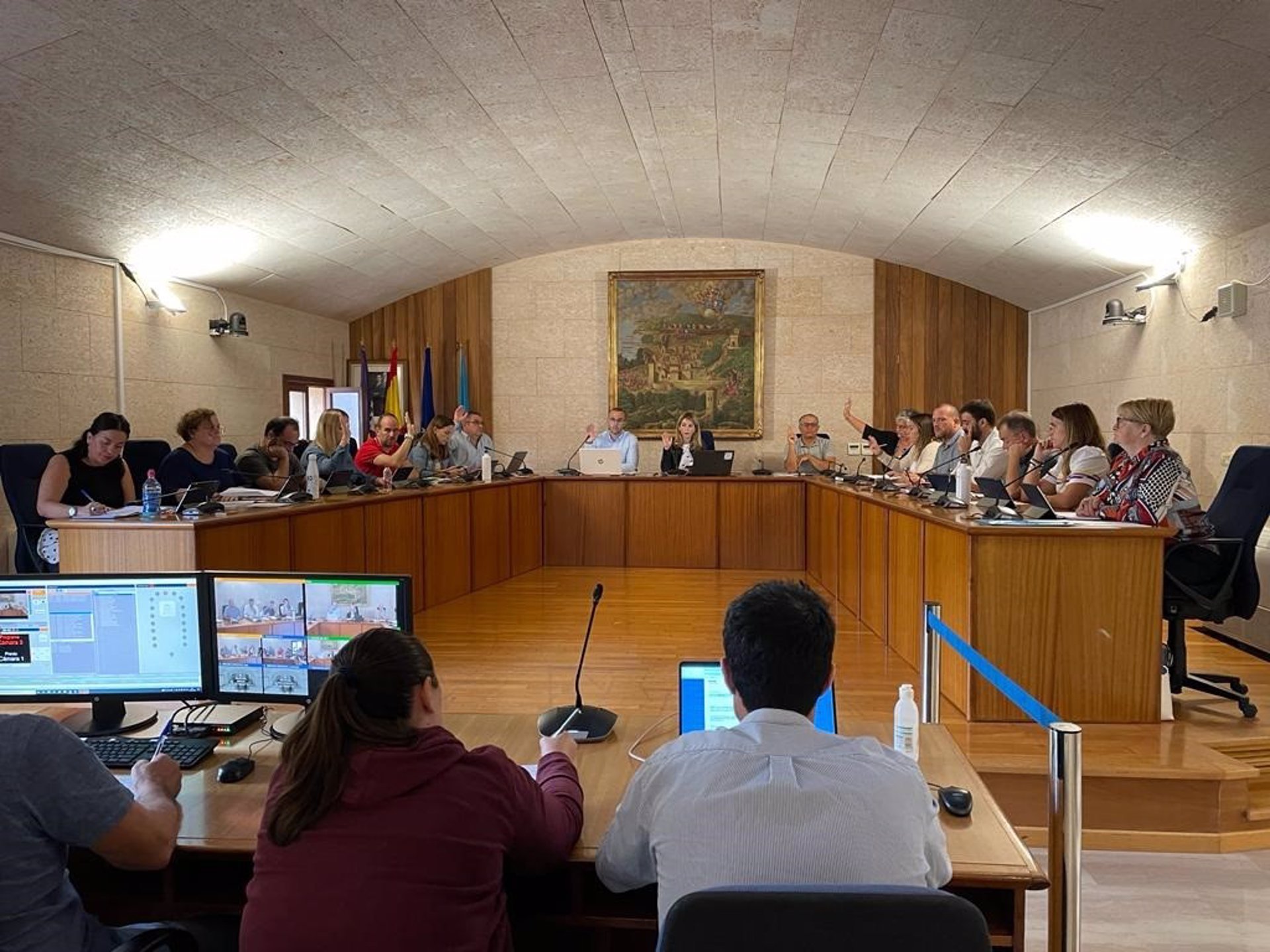 Un pleno del Ayuntamiento de Andratx.