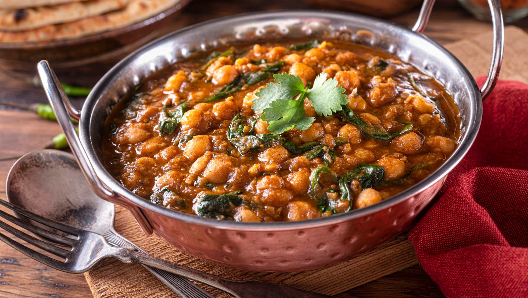 Curry de garbanzos.