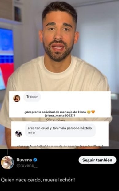 Miguel Frigenti recopila algunos insultos recibidos. (Instagram)