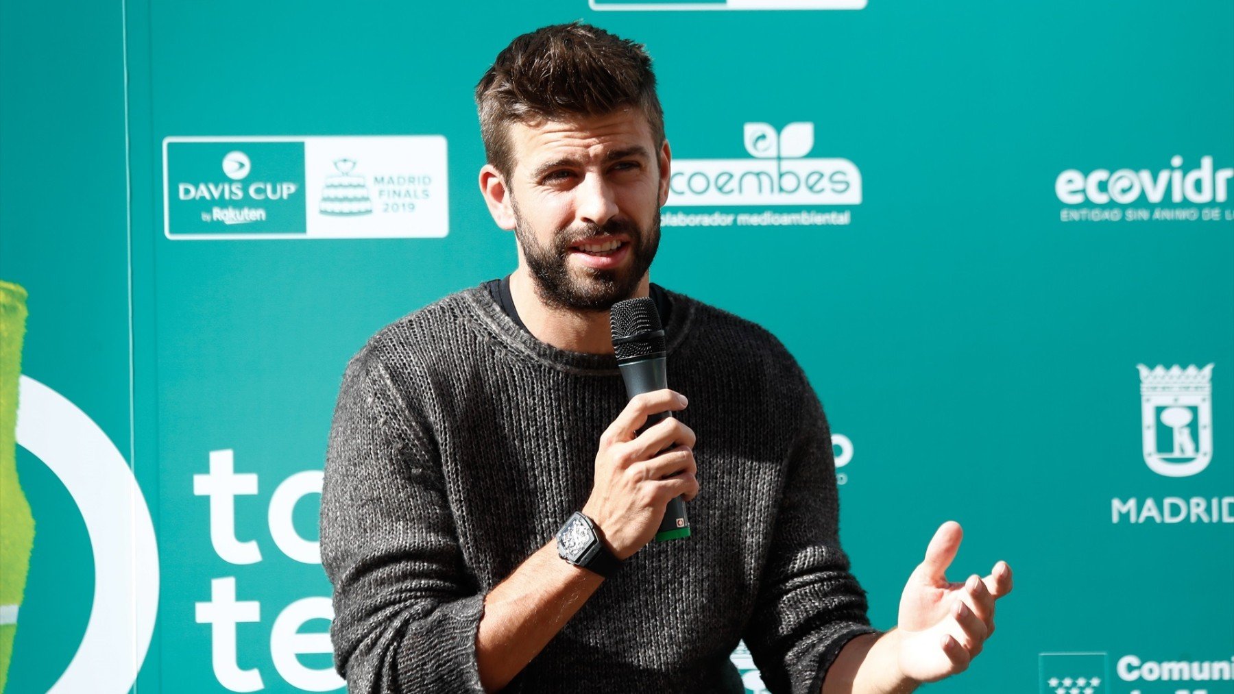 Imagen de archivo de Gerard Piqué durante un acto de la Copa Davis. (EP)