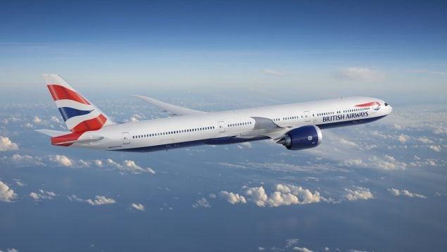 Un avión de la aerolínea British Airways, propiedad de IAG.