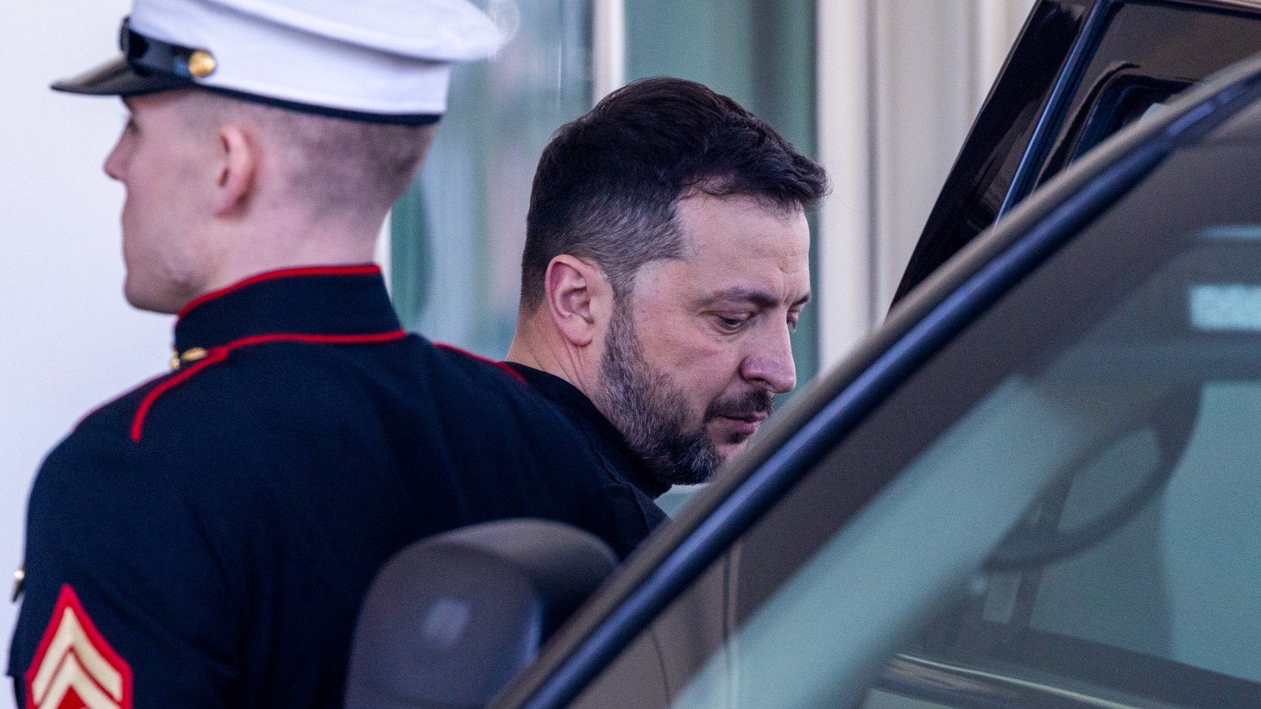 Zelenski abandona la Casa Blanca. (Foto: Efe).