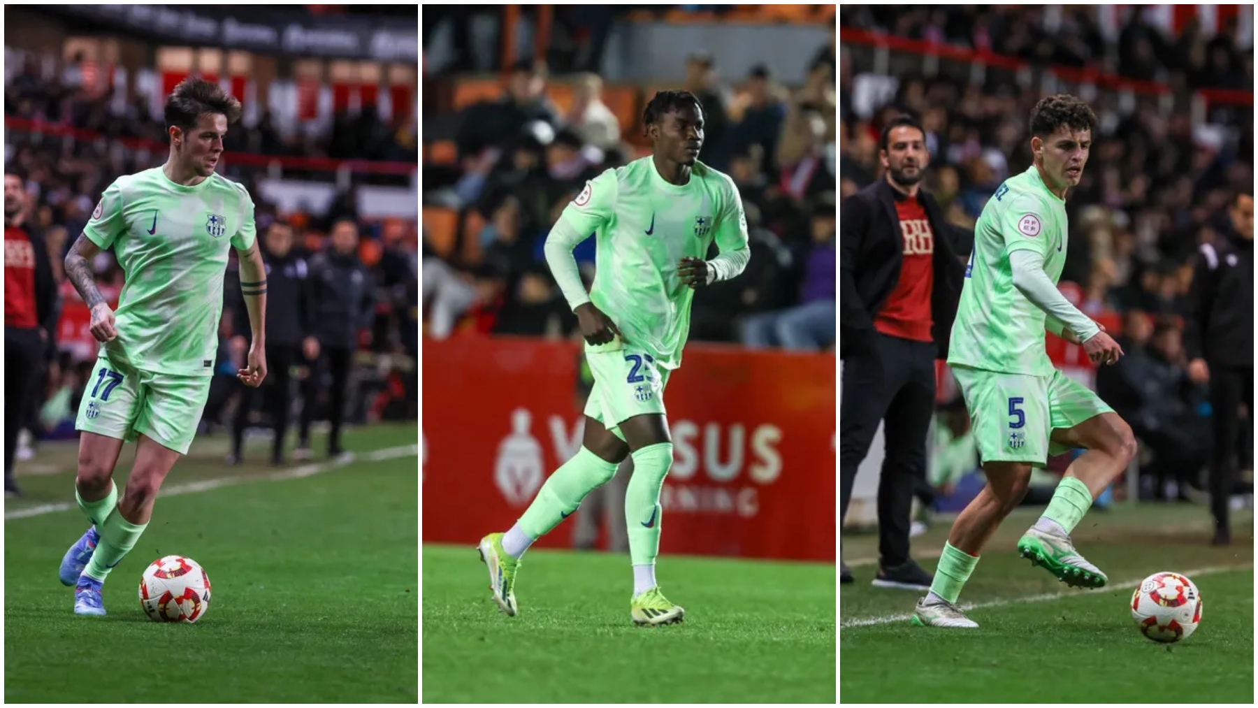 Los jugadores del Barça B en su último partido. (FC Barcelona)