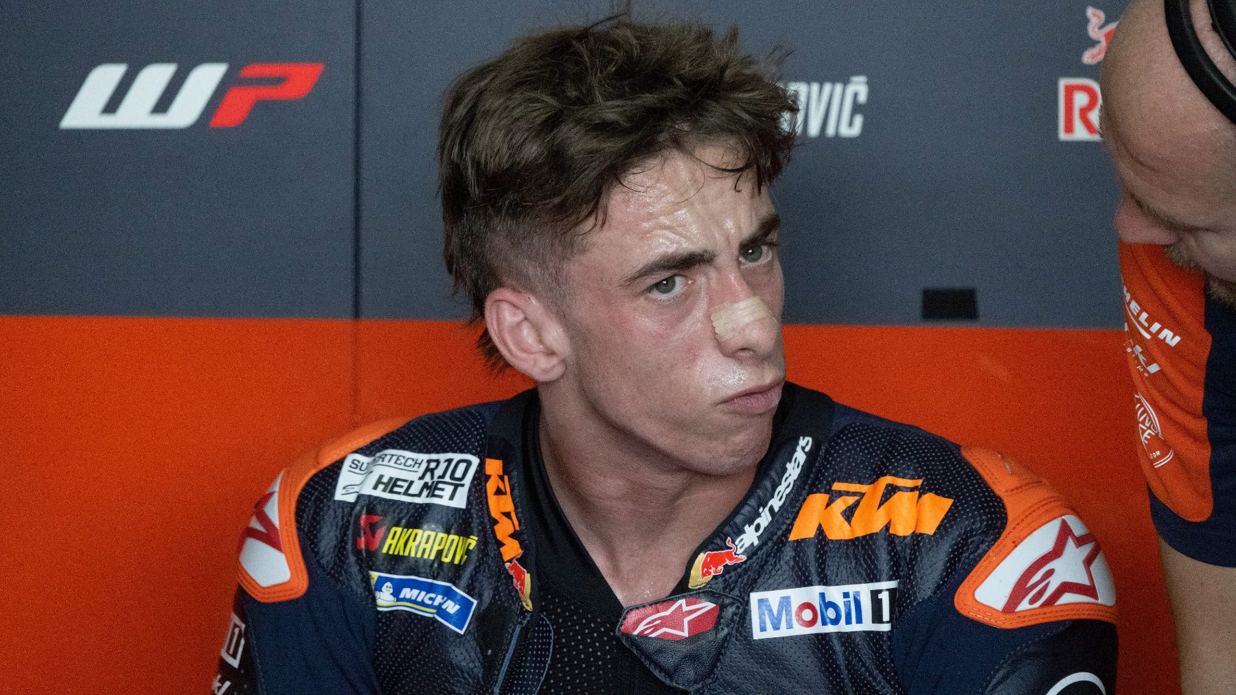 Pedro Acosta, durante el GP de Tailandia de MotoGP. (Getty)