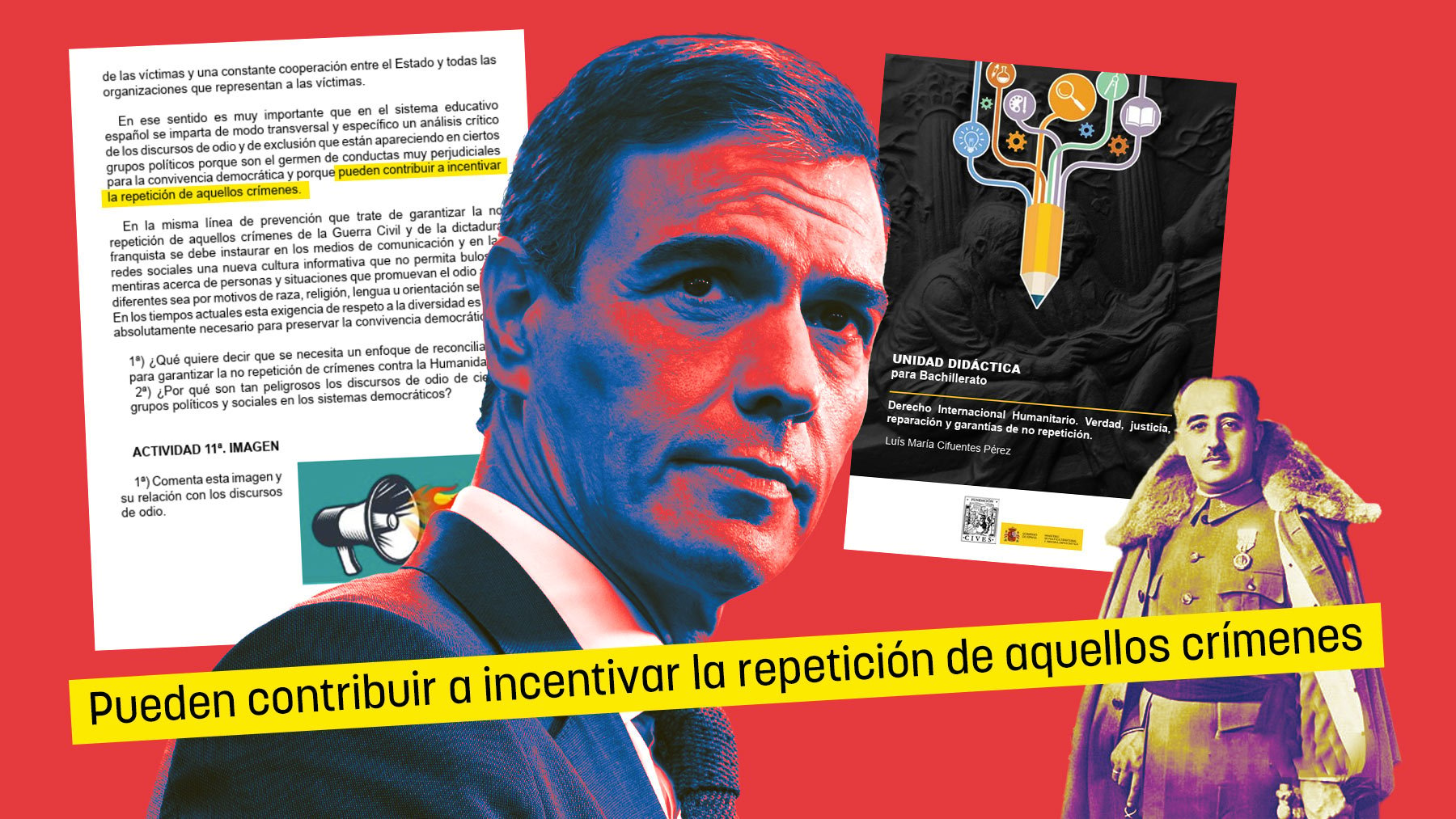 Las clases sobre Franco del Gobierno dicen que PP y Vox «incentivan la repetición de crímenes» franquistas