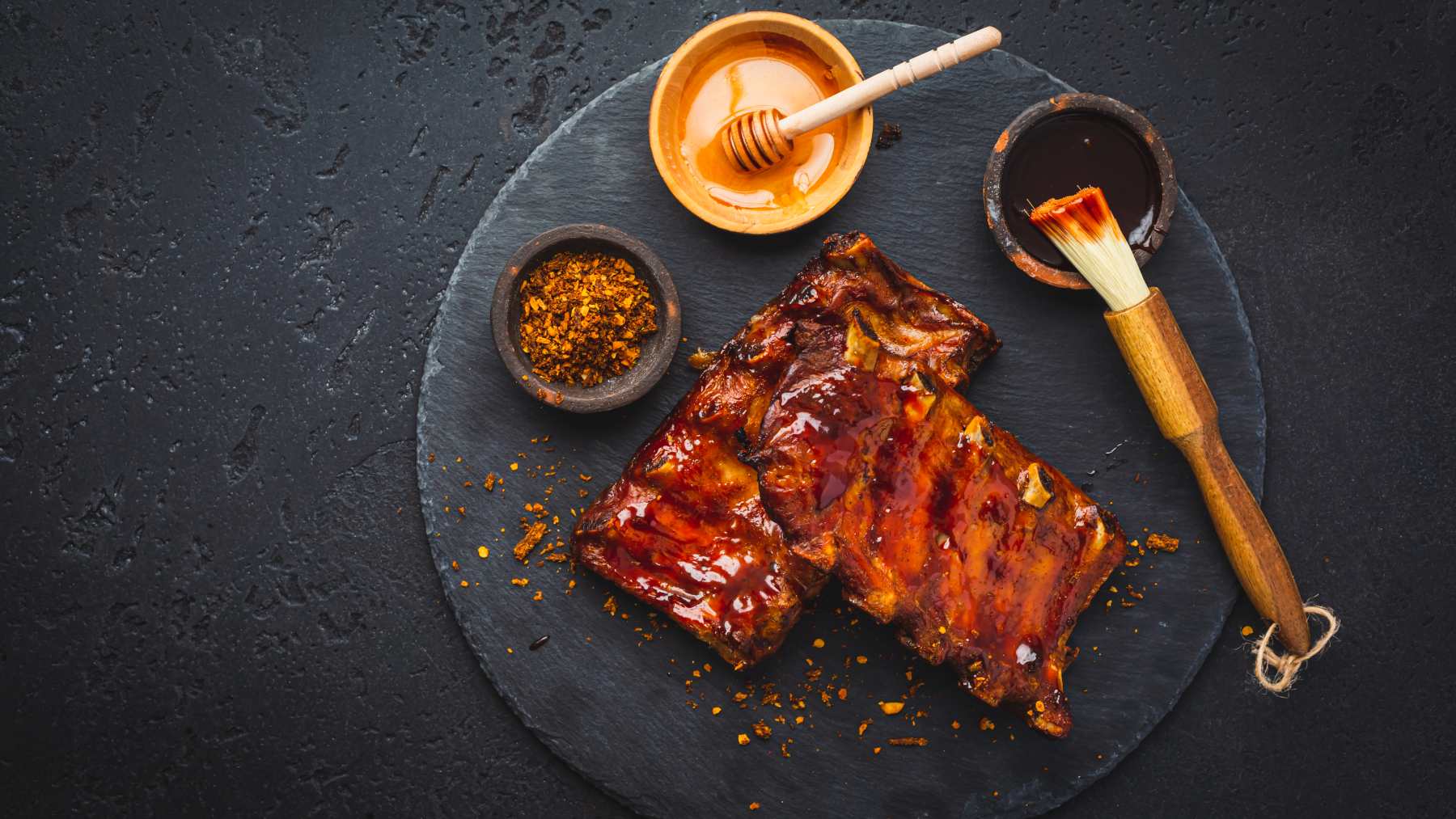 Receta de costillas de cerdo al horno con miel.