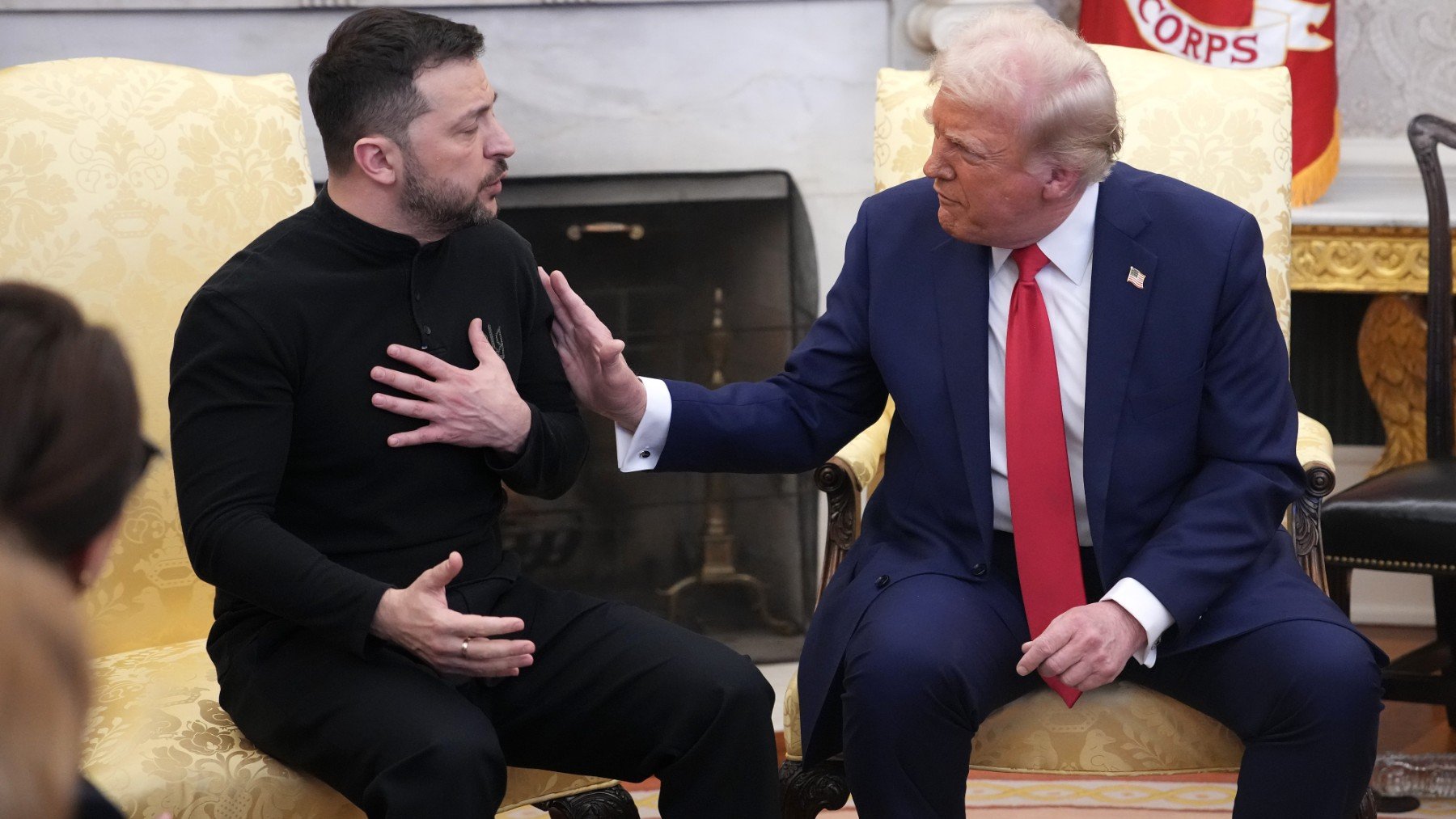 Donald Trump durante la bronca a Zelenski en la Casa Blanca. (Foto: Getty Images)