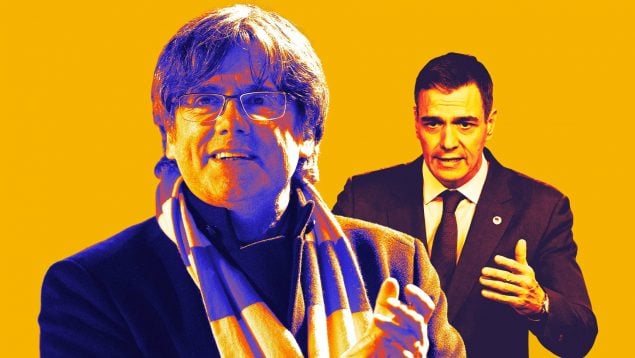 Carles Puigdemont y Pedro Sánchez.