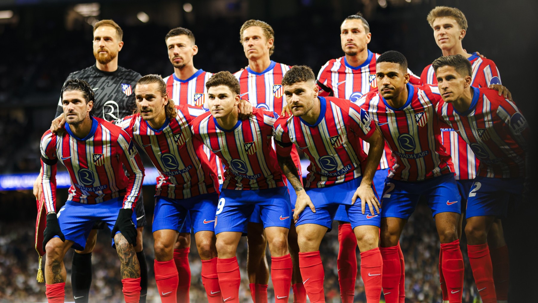 Alineación ante el Real Madrid en el Bernabéu.