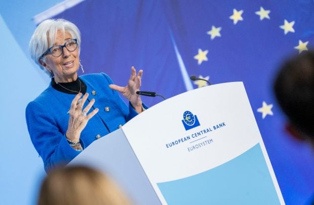 La presidenta del Banco Central Europeo (BCE), Christine Lagarde en Fráncfort.