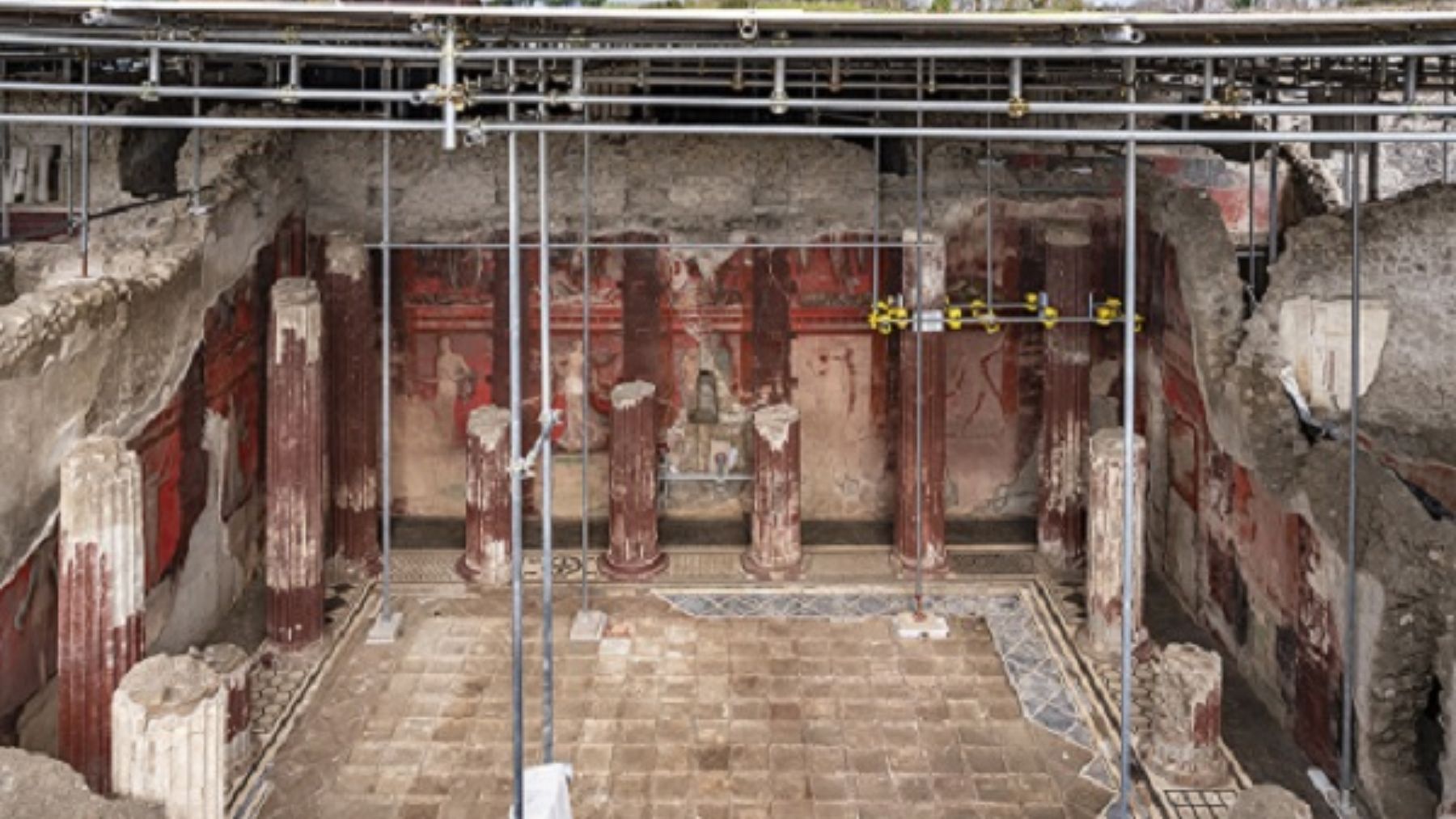 Sala con frescos en Pompeya. Foto: Parque Arqueológico de Pompeya / Silvia Vacca