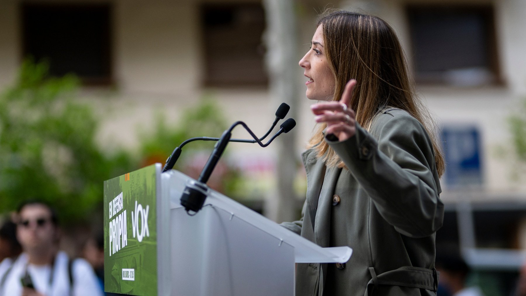 La diputada de Vox en el Parlament de Cataluña, Julia Calvet. (EP)